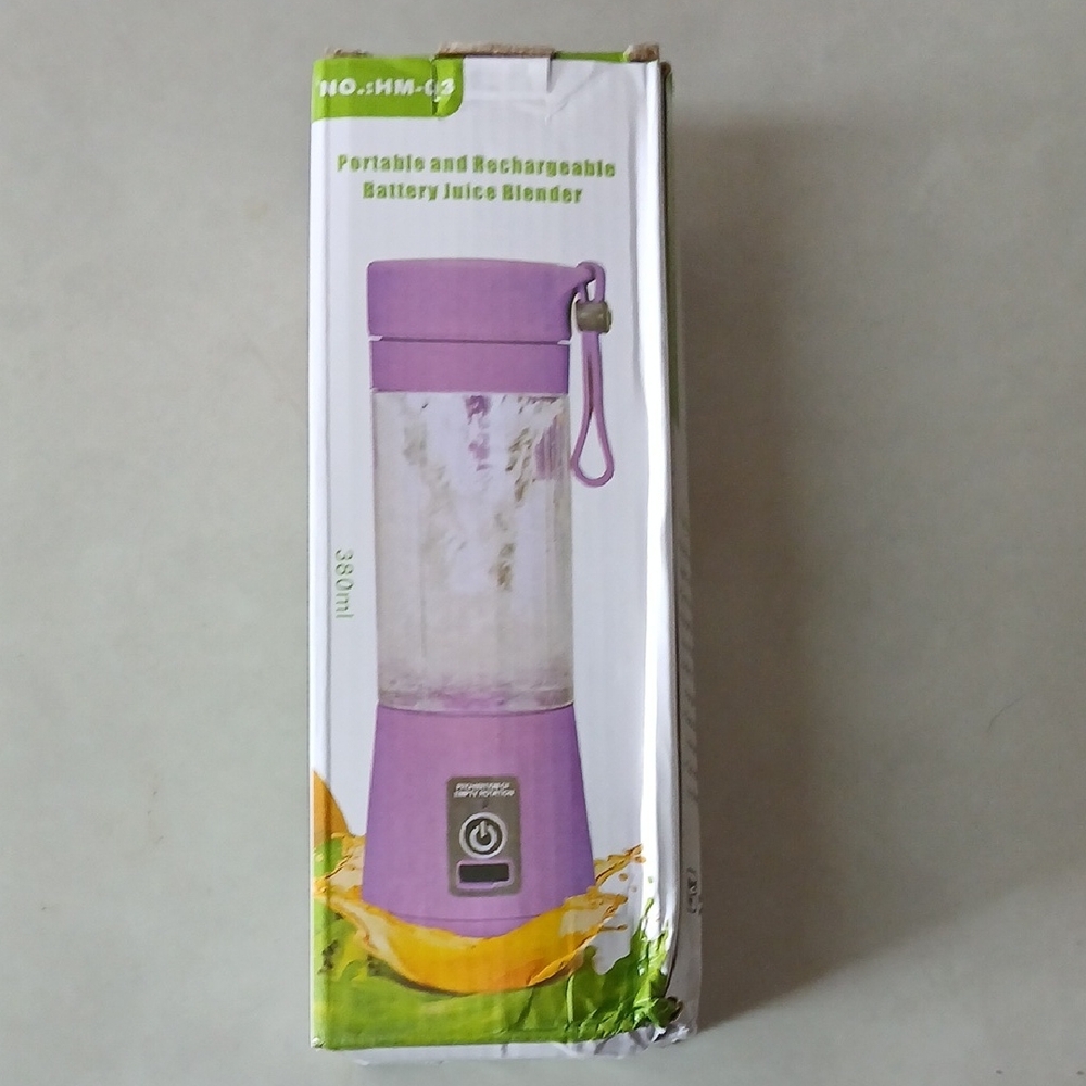 Portable And Rechargeable Battery Pink Juice Blender